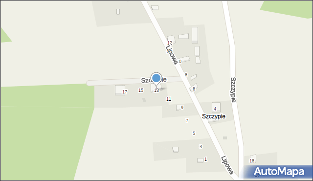 Suliszowice, Lipowa, 13, mapa Suliszowice