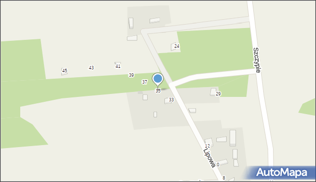 Suliszowice, Lipowa, 35, mapa Suliszowice