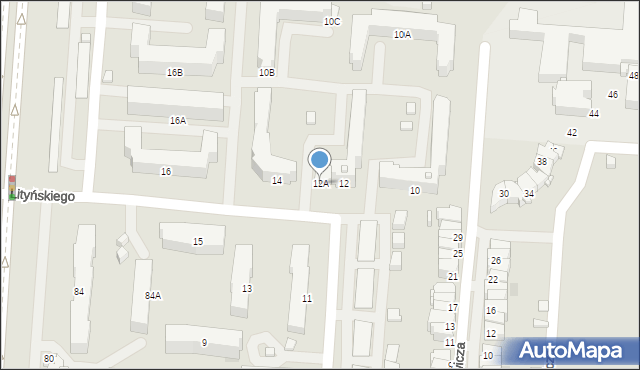 Suwałki, Lityńskiego Alfreda, 12A, mapa Suwałk