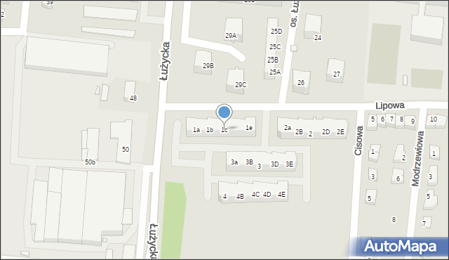 Świebodzin, Lipowa, 1c, mapa Świebodzin