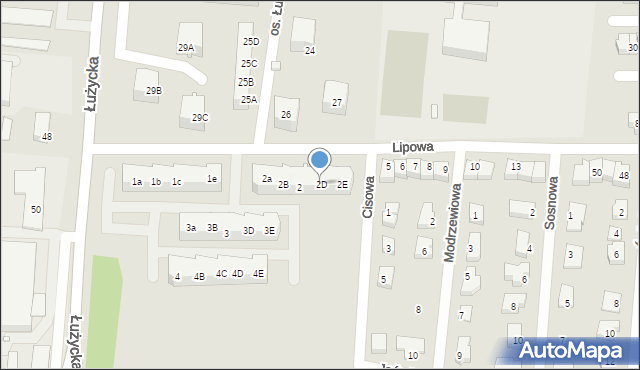 Świebodzin, Lipowa, 2D, mapa Świebodzin