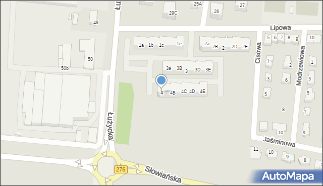Świebodzin, Lipowa, 4, mapa Świebodzin