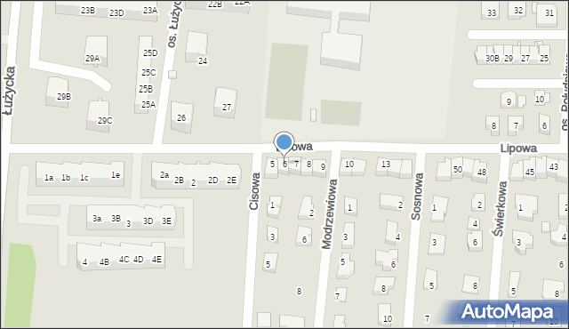 Świebodzin, Lipowa, 6, mapa Świebodzin