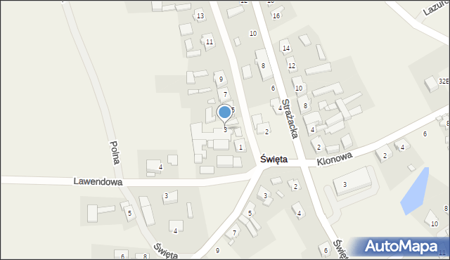 Święta, Lipowa, 3, mapa Święta