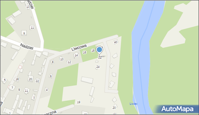 Świniotop, Liwcowa, 22, mapa Świniotop
