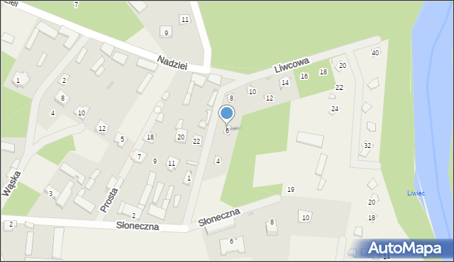Świniotop, Liwcowa, 6, mapa Świniotop