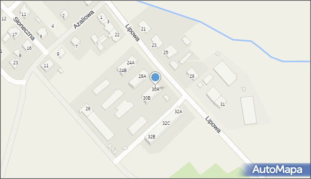 Szczaniec, Lipowa, 30A, mapa Szczaniec