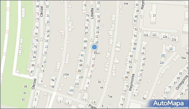 Szczecin, Libelta Karola, 15, mapa Szczecina