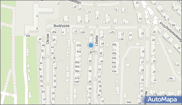 Szczecin, Libelta Karola, 64, mapa Szczecina
