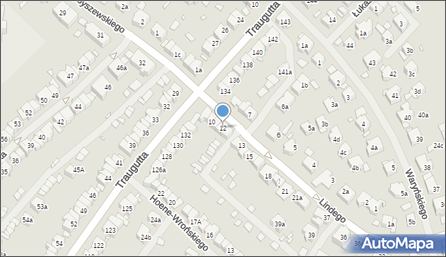 Szczecin, Lindego Samuela Bogumiła, 12, mapa Szczecina