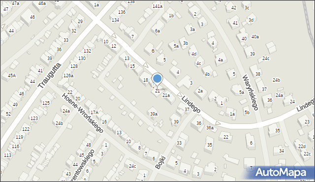 Szczecin, Lindego Samuela Bogumiła, 21, mapa Szczecina