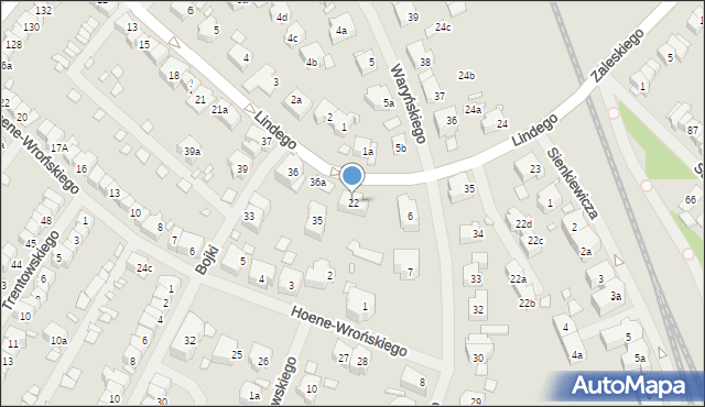 Szczecin, Lindego Samuela Bogumiła, 22, mapa Szczecina