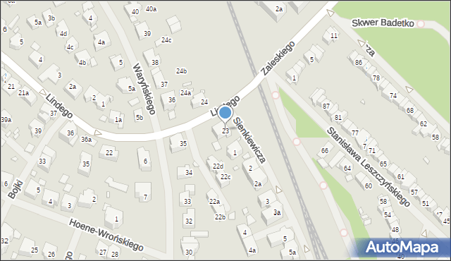 Szczecin, Lindego Samuela Bogumiła, 23, mapa Szczecina