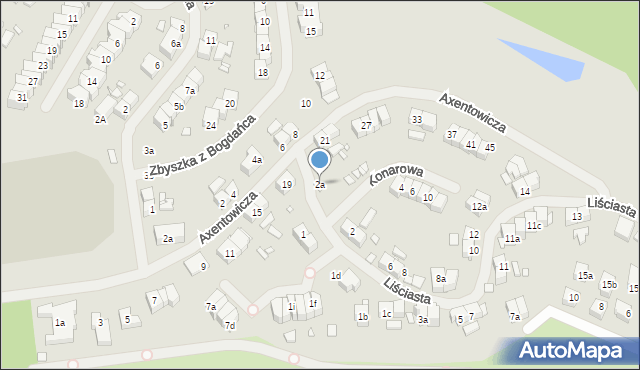 Szczecin, Liściasta, 2a, mapa Szczecina