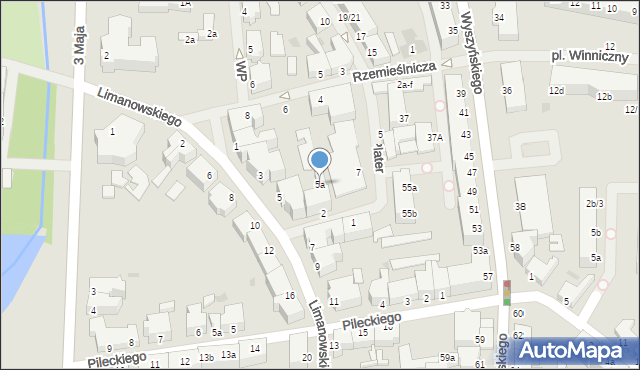 Szczecinek, Limanowskiego Bolesława, 5a, mapa Szczecinek