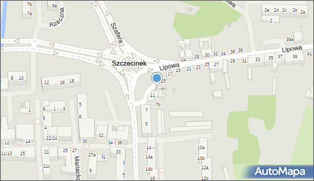 Szczecinek, Lipowa, 13, mapa Szczecinek