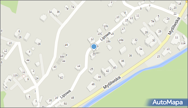 Szczyrk, Lipowa, 23, mapa Szczyrk