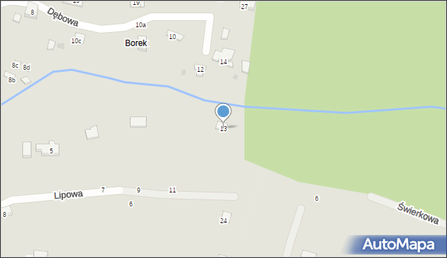 Szczytna, Lipowa, 13, mapa Szczytna