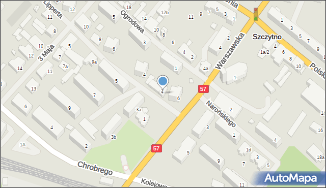Szczytno, Lipperta Jana, 2A, mapa Szczytno