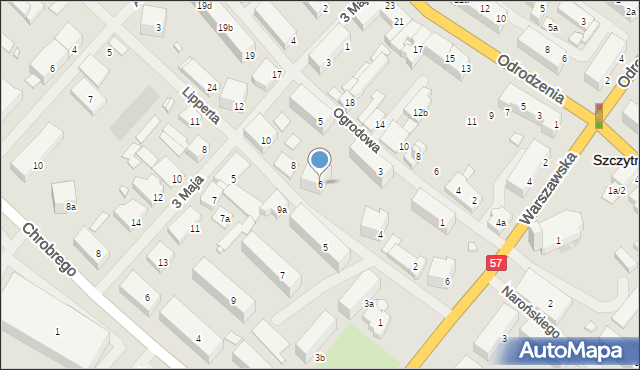 Szczytno, Lipperta Jana, 6, mapa Szczytno