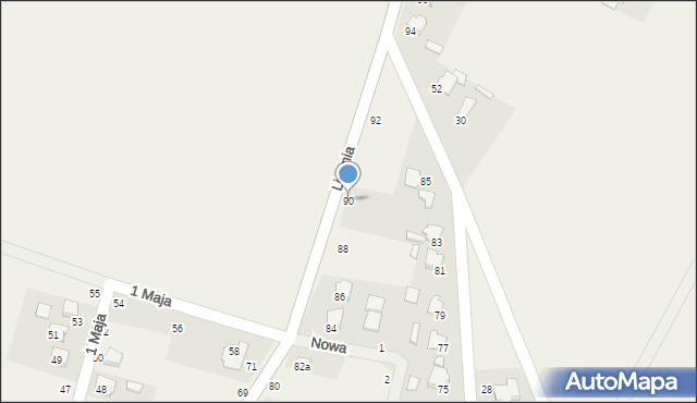 Szymiszów, Ligonia Juliusza, 90, mapa Szymiszów