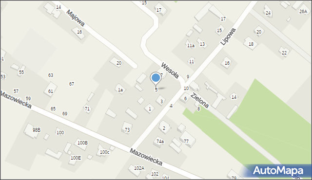 Targówka, Lipowa, 5, mapa Targówka