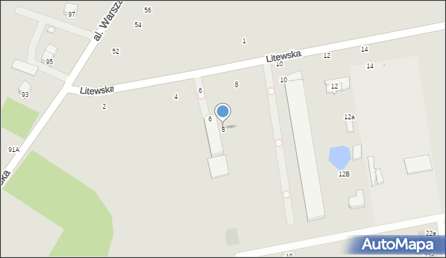 Tarnobrzeg, Litewska, 8, mapa Tarnobrzegu