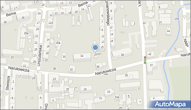 Tarnów, Limanowskiego Bolesława, 17, mapa Tarnów