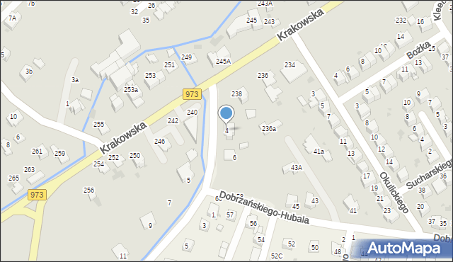Tarnów, Liściasta, 4, mapa Tarnów