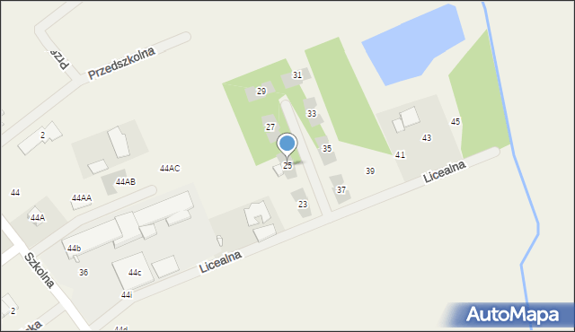 Tarnowo Podgórne, Licealna, 25, mapa Tarnowo Podgórne