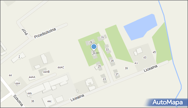 Tarnowo Podgórne, Licealna, 27, mapa Tarnowo Podgórne