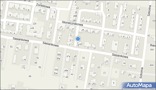 Tarnowo Podgórne, Liliowa, 2, mapa Tarnowo Podgórne