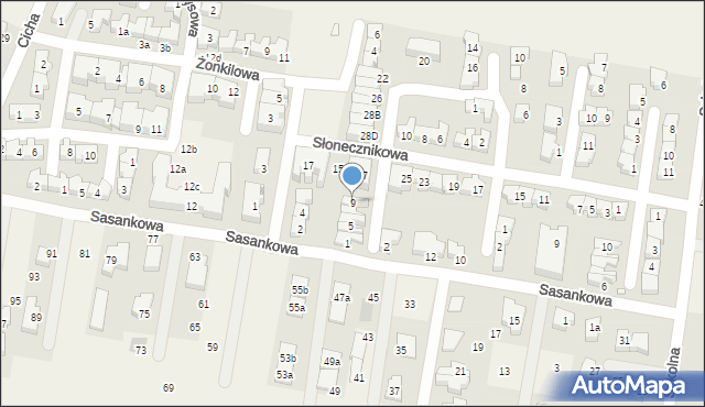 Tarnowo Podgórne, Liliowa, 9, mapa Tarnowo Podgórne