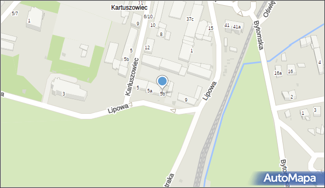 Tarnowskie Góry, Lipowa, 5b, mapa Tarnowskie Góry