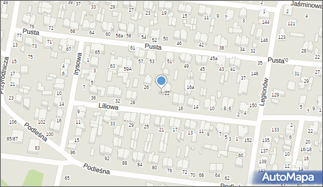 Tomaszów Mazowiecki, Liliowa, 24, mapa Tomaszów Mazowiecki