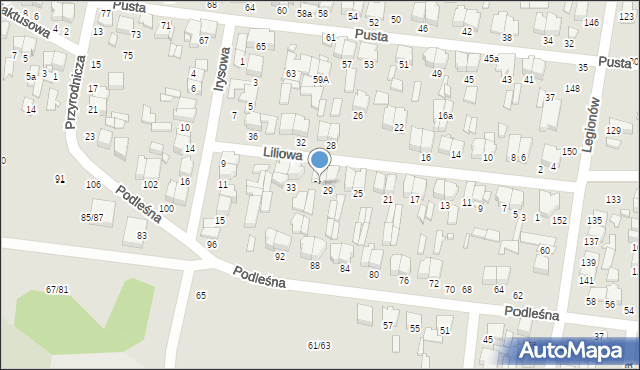 Tomaszów Mazowiecki, Liliowa, 31a, mapa Tomaszów Mazowiecki