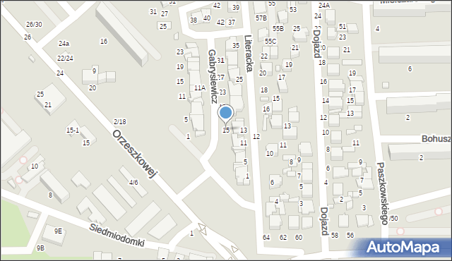 Tomaszów Mazowiecki, Literacka, 15, mapa Tomaszów Mazowiecki