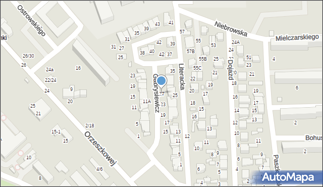 Tomaszów Mazowiecki, Literacka, 27, mapa Tomaszów Mazowiecki