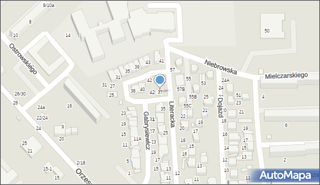 Tomaszów Mazowiecki, Literacka, 37, mapa Tomaszów Mazowiecki