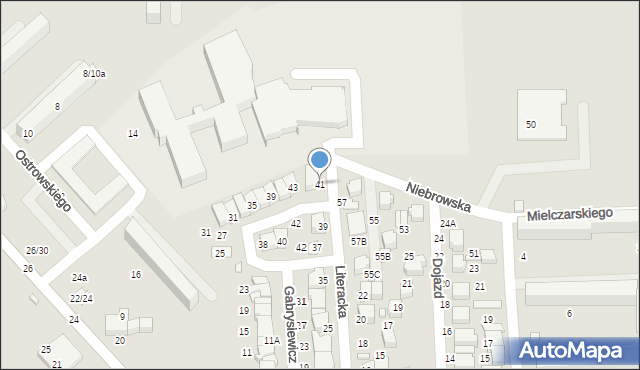 Tomaszów Mazowiecki, Literacka, 41, mapa Tomaszów Mazowiecki