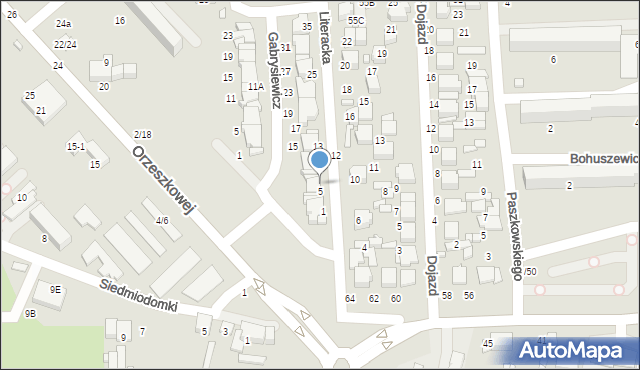 Tomaszów Mazowiecki, Literacka, 7, mapa Tomaszów Mazowiecki