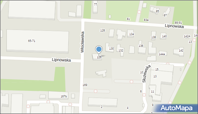 Toruń, Lipnowska, 126, mapa Torunia