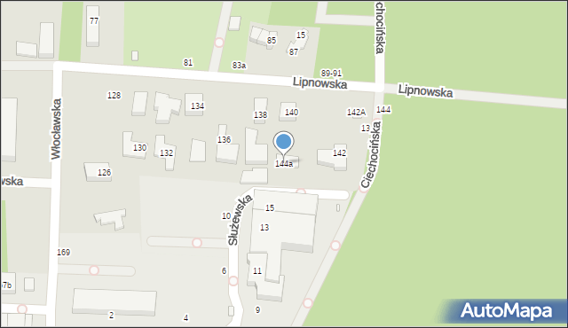 Toruń, Lipnowska, 144a, mapa Torunia