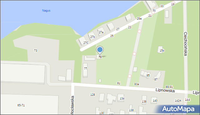Toruń, Lipnowska, 79, mapa Torunia