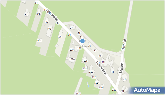 Truskaw, Lipkowska, 104, mapa Truskaw