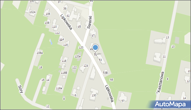 Truskaw, Lipkowska, 51, mapa Truskaw