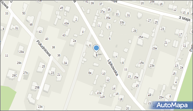 Truskaw, Lipkowska, 8, mapa Truskaw