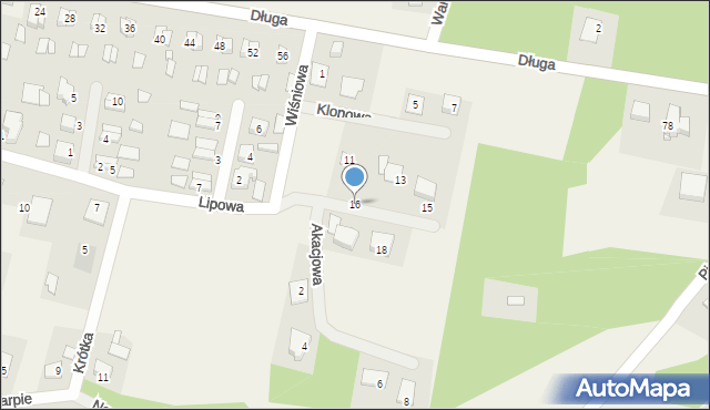 Tryszczyn, Lipowa, 16, mapa Tryszczyn