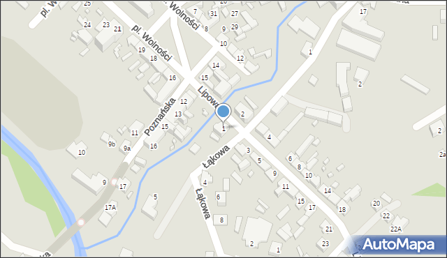 Trzciel, Lipowa, 1, mapa Trzciel