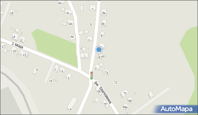 Trzebinia, Lipcowa, 4, mapa Trzebinia